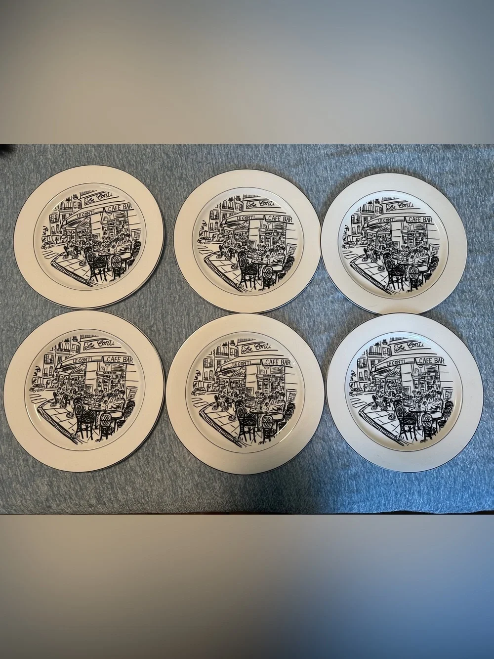 Mikasa HK 114 Dinner Plates (6) - Parisian Scenes